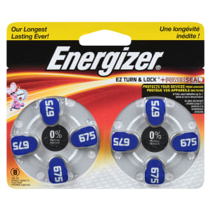 Energizer Size 675 8 Zinc Air Hearing Aid Batts