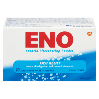 ENO Antacid Effervescing Powder Sodium Citrate 10 Single Dose Packets x 5 g Each