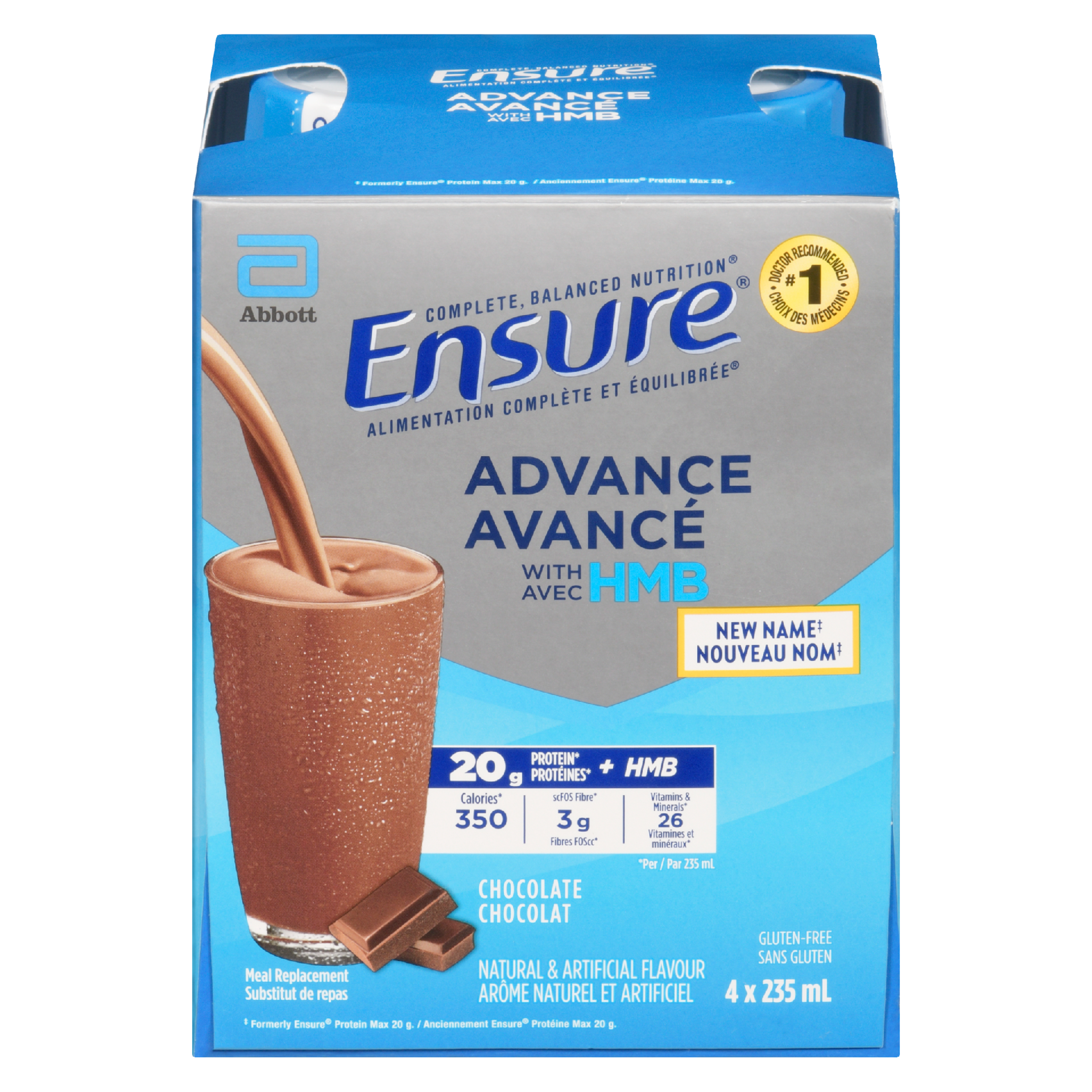 Ensure Advance Meal Replacement Chocolate 4 x 235 ml