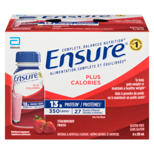 Ensure Plus Calories Nutritional Supplement Strawberry 6 x 235 ml