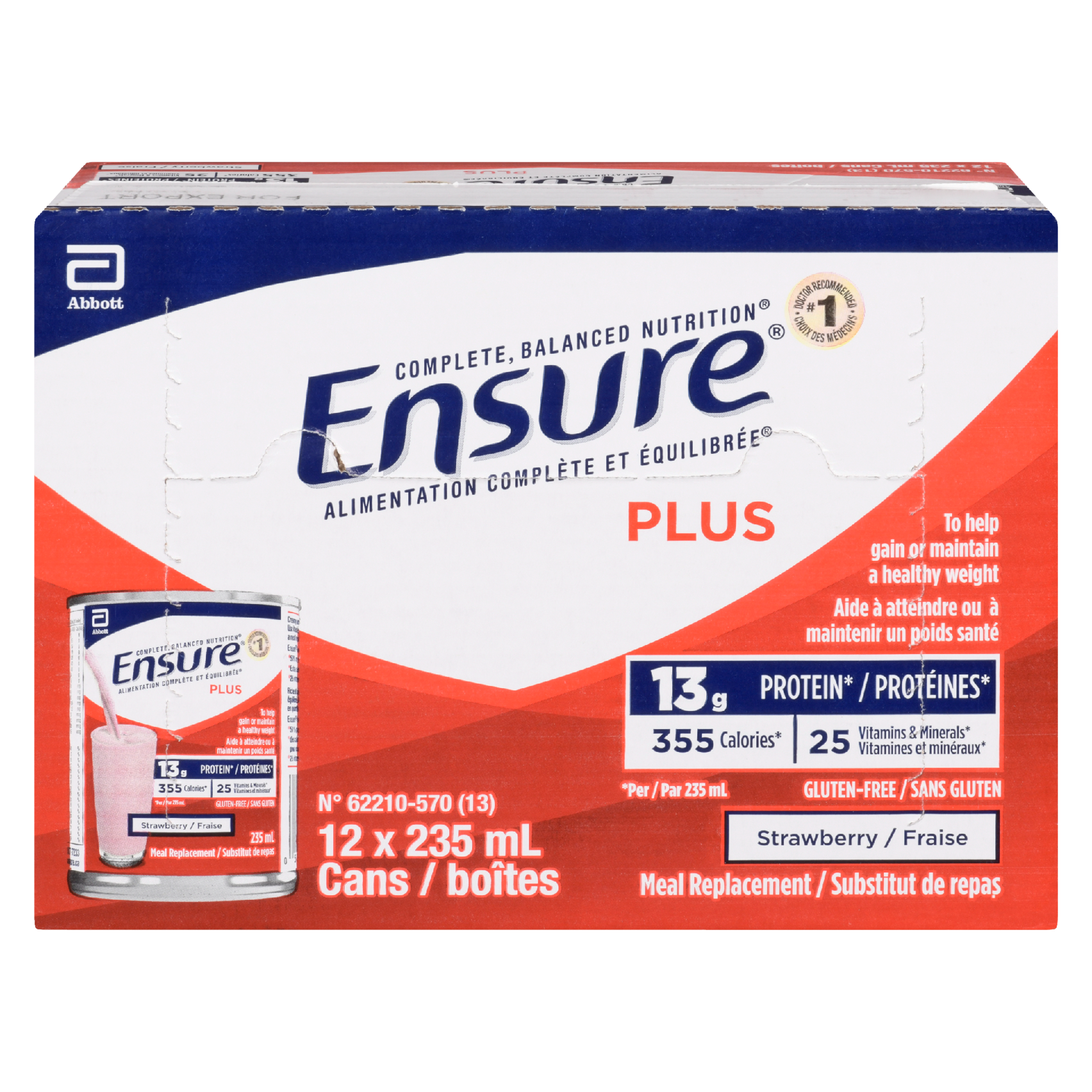 Ensure Plus Meal Replacement Strawberry 12 Cans x 235 ml