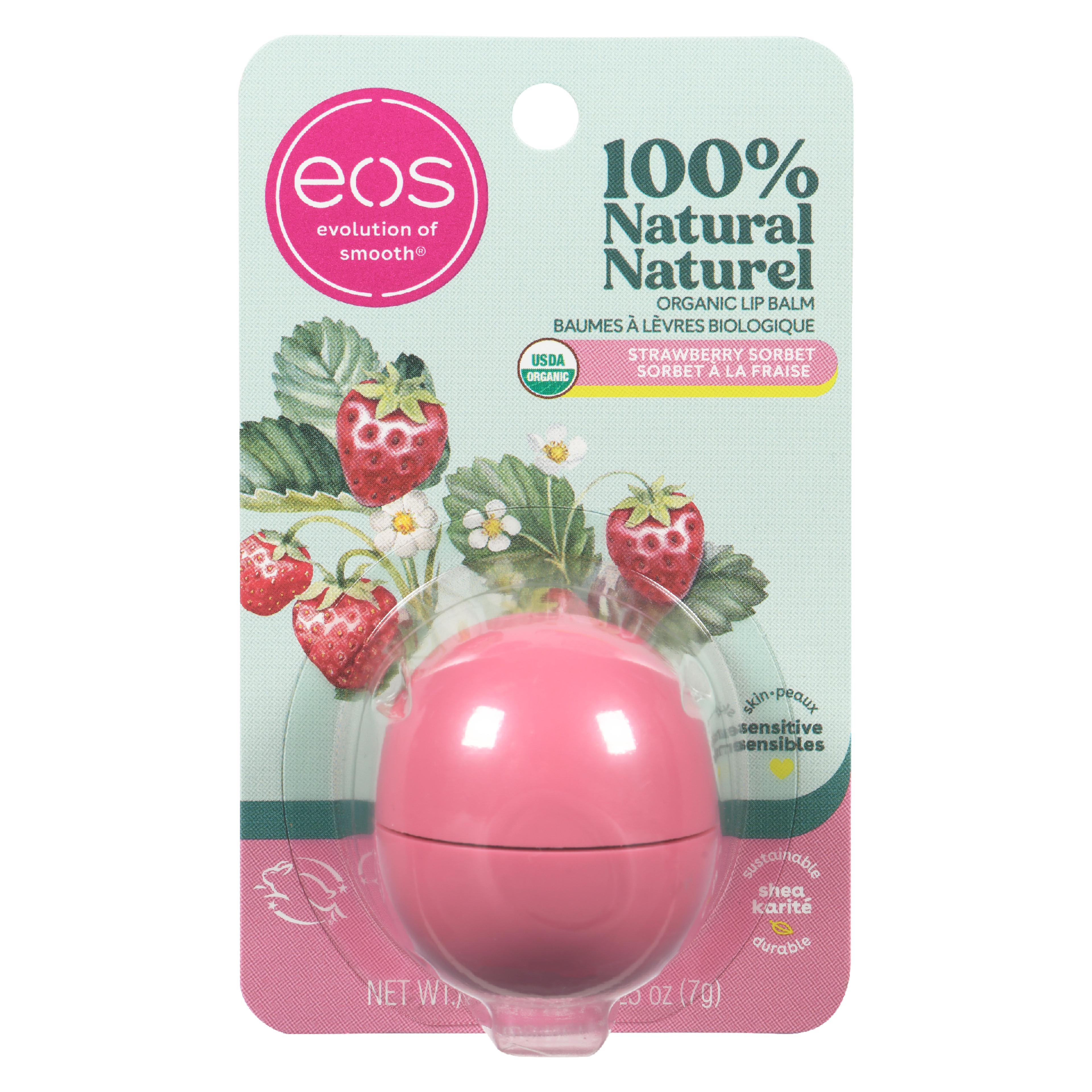 eos Organic Lip Balm Strawberry Sorbet 7 g