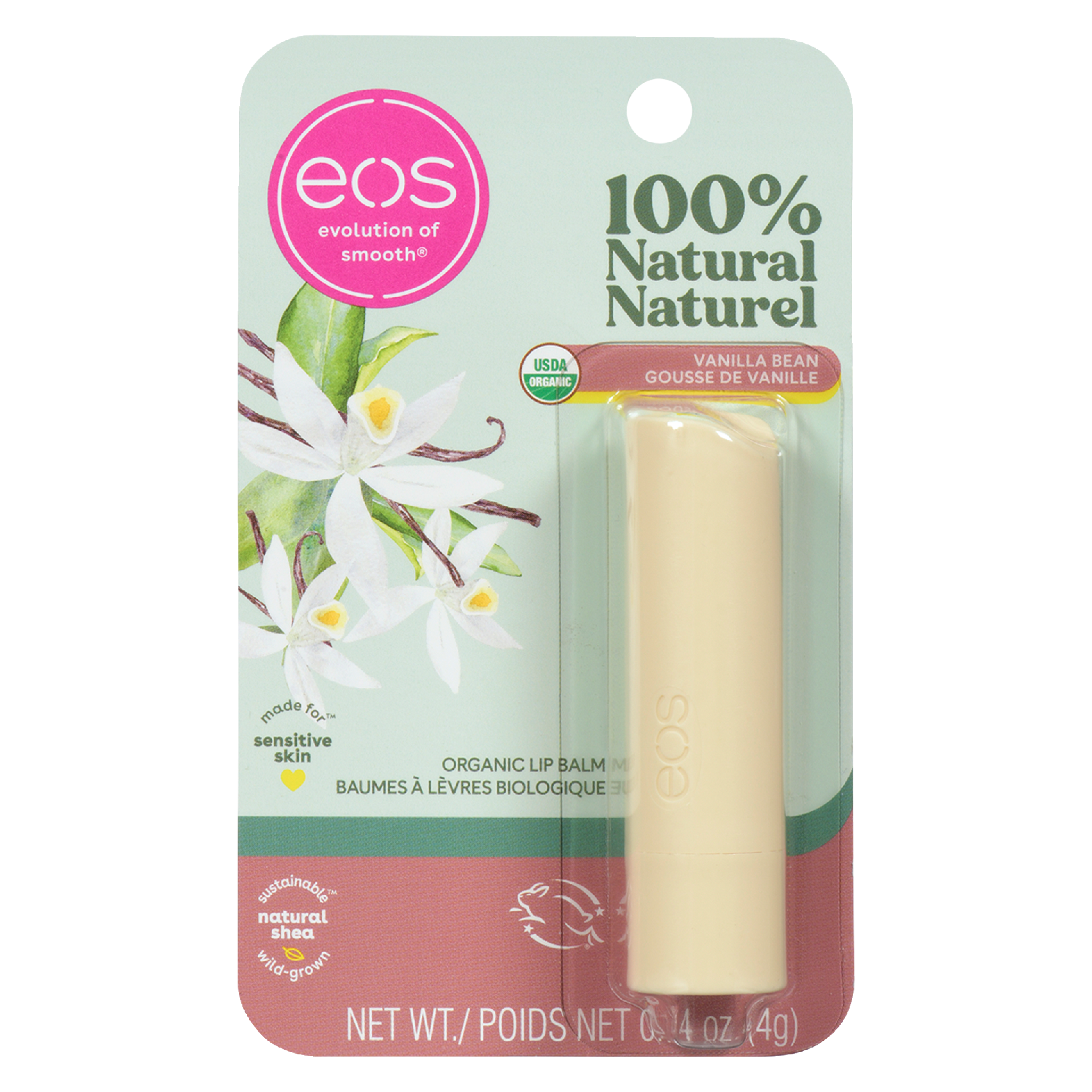 eos Organic Lip Balm Vanilla Bean 4 g