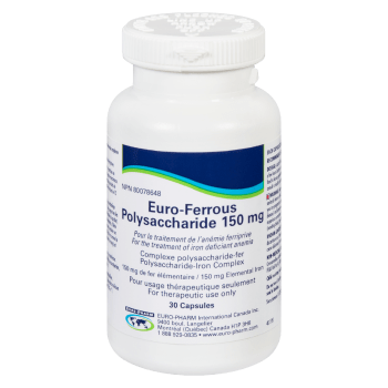 Euro-Pharm Euro-Ferrous Polysaccharide 150 mg 30 Capsules