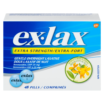 Ex-Lax Gentle Overnight Laxative Extra Strength 48 Pills