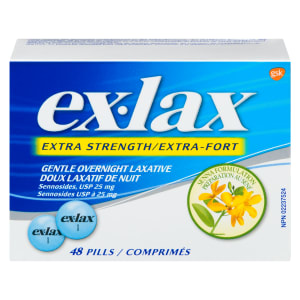 Ex-Lax Gentle Overnight Laxative Extra Strength 48 Pills
