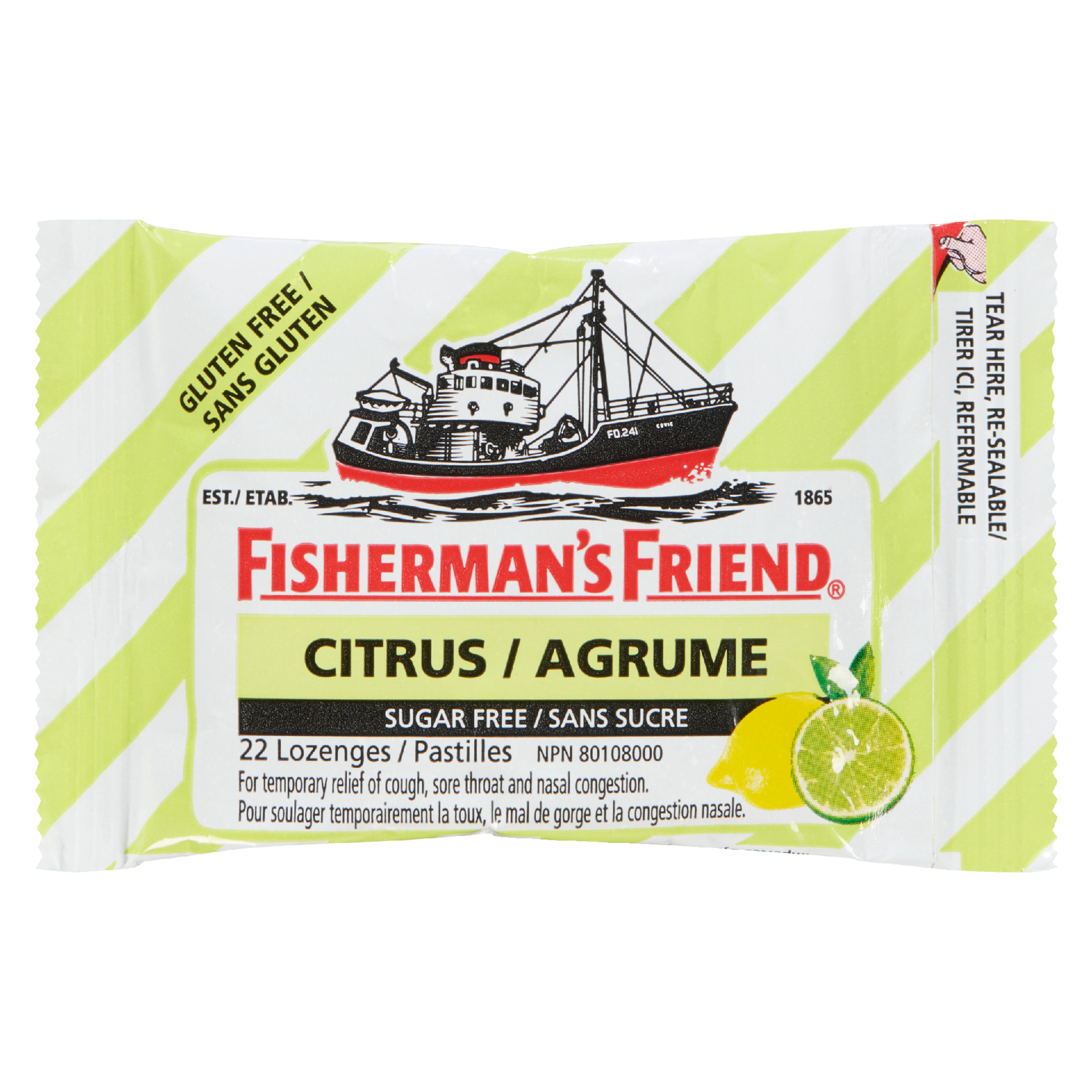 Fisherman's Friend Citrus Sugar Free 22 Lozenges