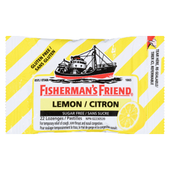 Fisherman's Friend Lemon Sugar Free 22 Lozenges