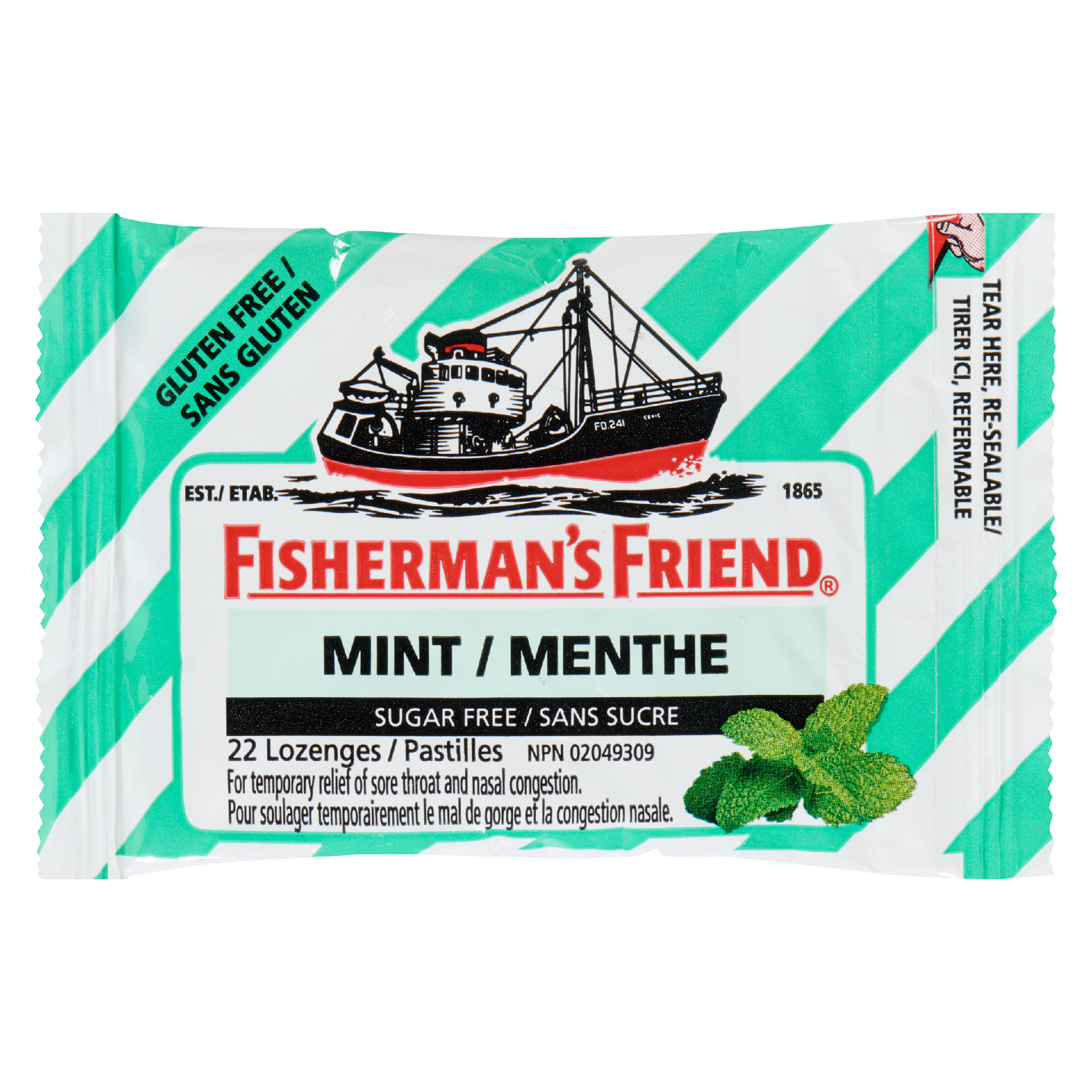 Fisherman's Friend Mint Sugar Free 22 Lozenges
