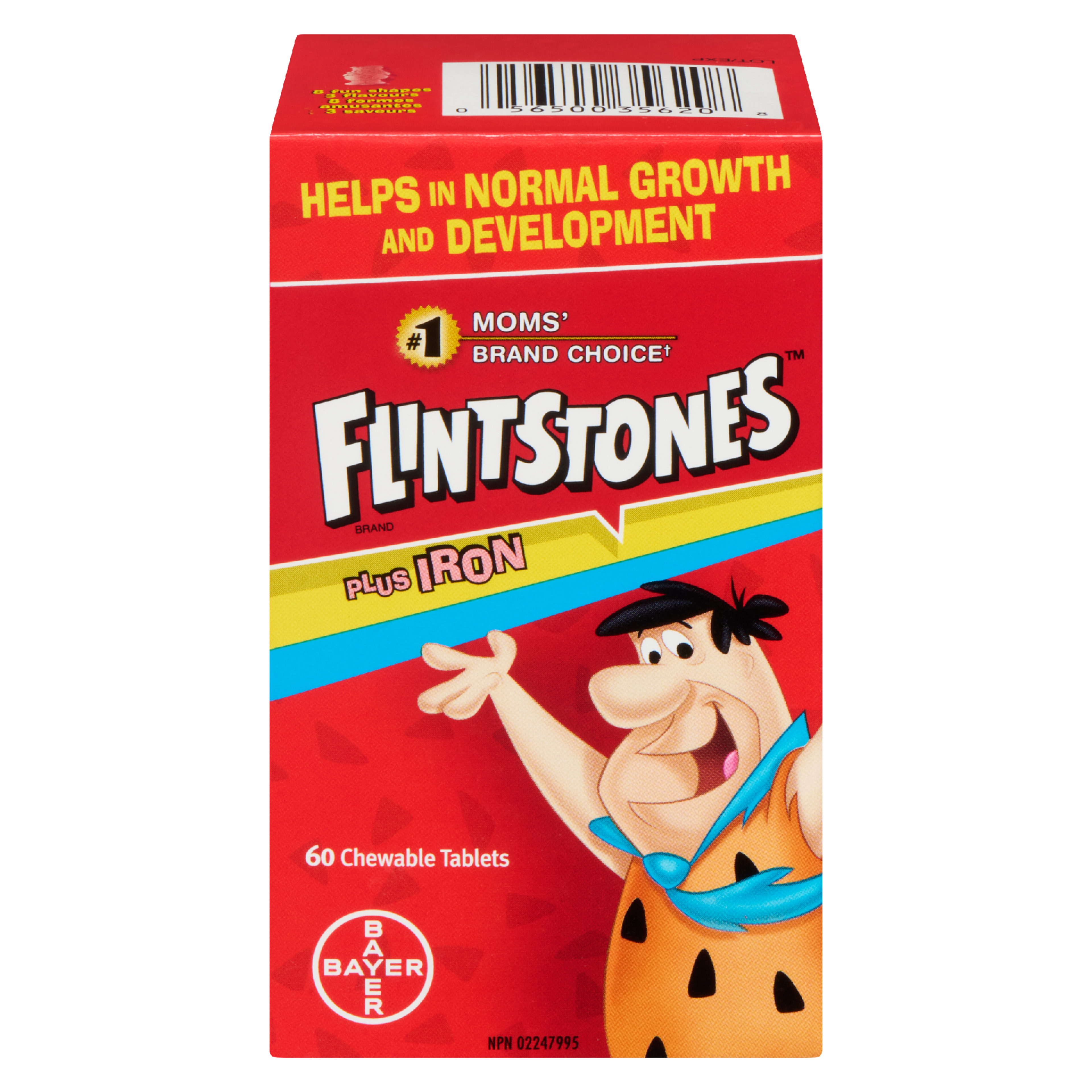 Flintstones Chewable Multiple Vitamin and Mineral Supplement Plus Iron 60 Chewable Tablets