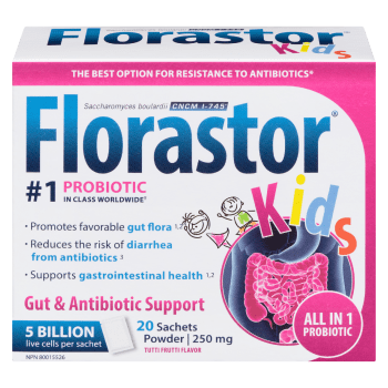 Florastor Gut & Antibiotic Support Powder Tutti Frutti Flavor Kids 250 mg 20 Sachets