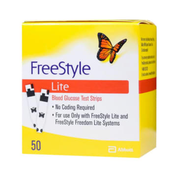 FreeStyle Lite Blood Glucose Test Strips (50 Count)