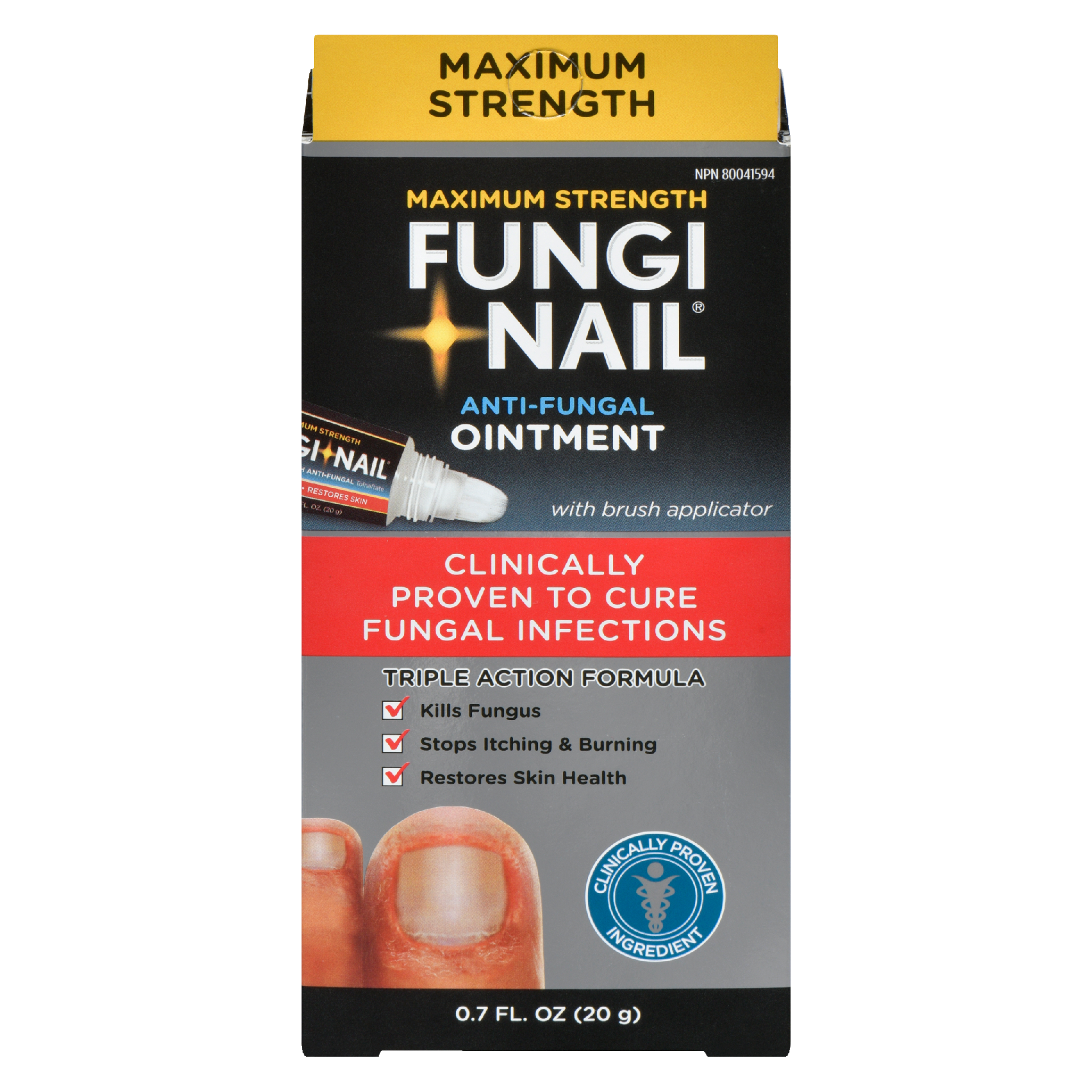 Fungi-Nail Anti-Fungal Ointment with Brush Applicator Maximum Strength 20 g