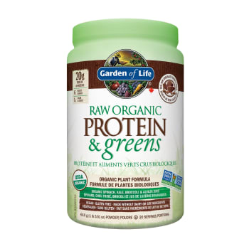 Garden Of Life Raw Organic Protein and Greens (Chocolate Flavour, 610 g)