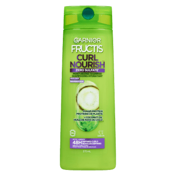 Garnier Fructis Curl Nourish Zero Sulfate Moisturizing Shampoo Plant Protein + Coconut Oil 370 ml
