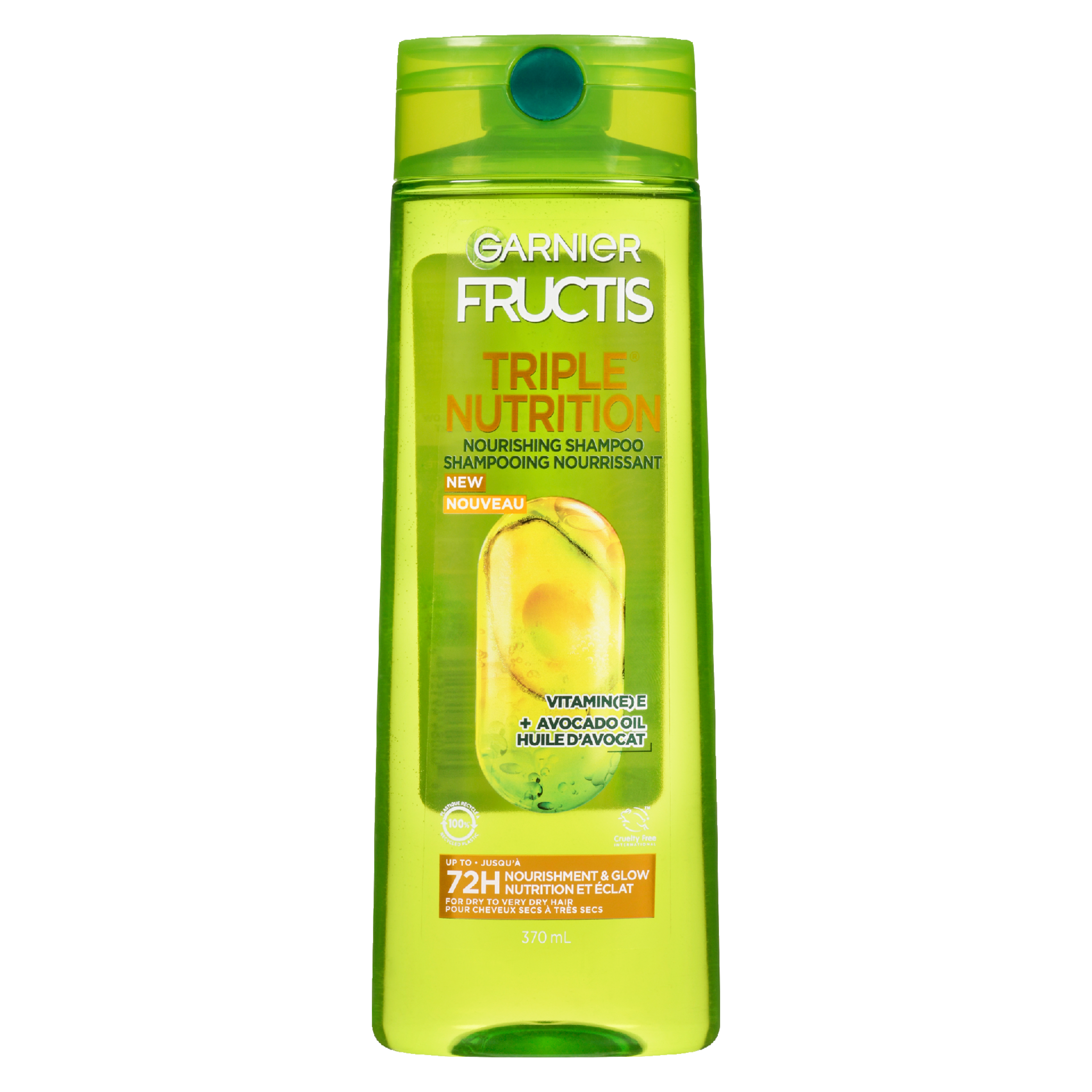 Garnier Fructis Triple Nutrition Nourishing Shampoo Vitamin E + Avocado Oil 370 ml