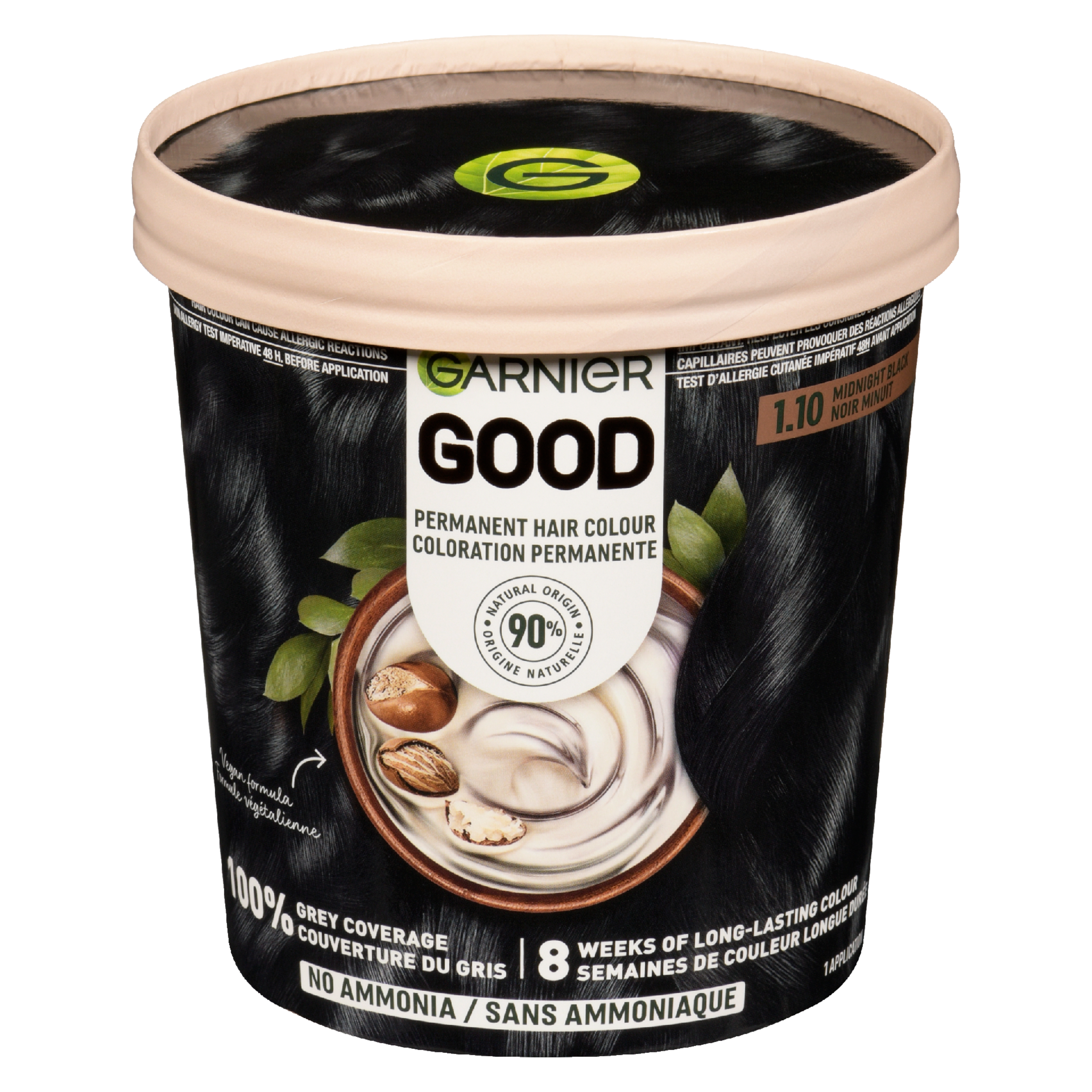 Garnier GOOD Permanent Hair Colour 1.10 Midnight Black