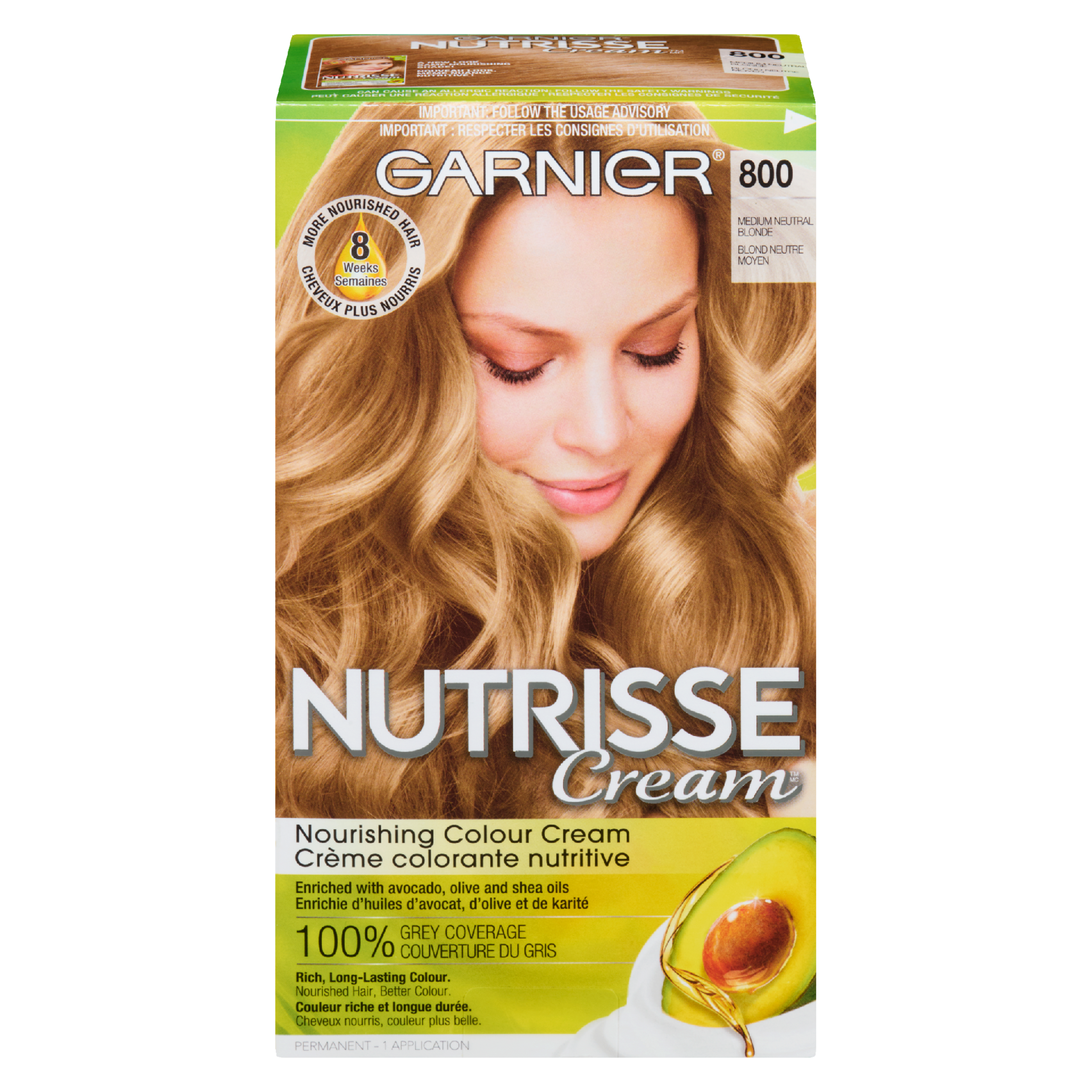 Garnier Nutrisse Cream Nourishing Colour Cream 800 Medium Neutral Blonde