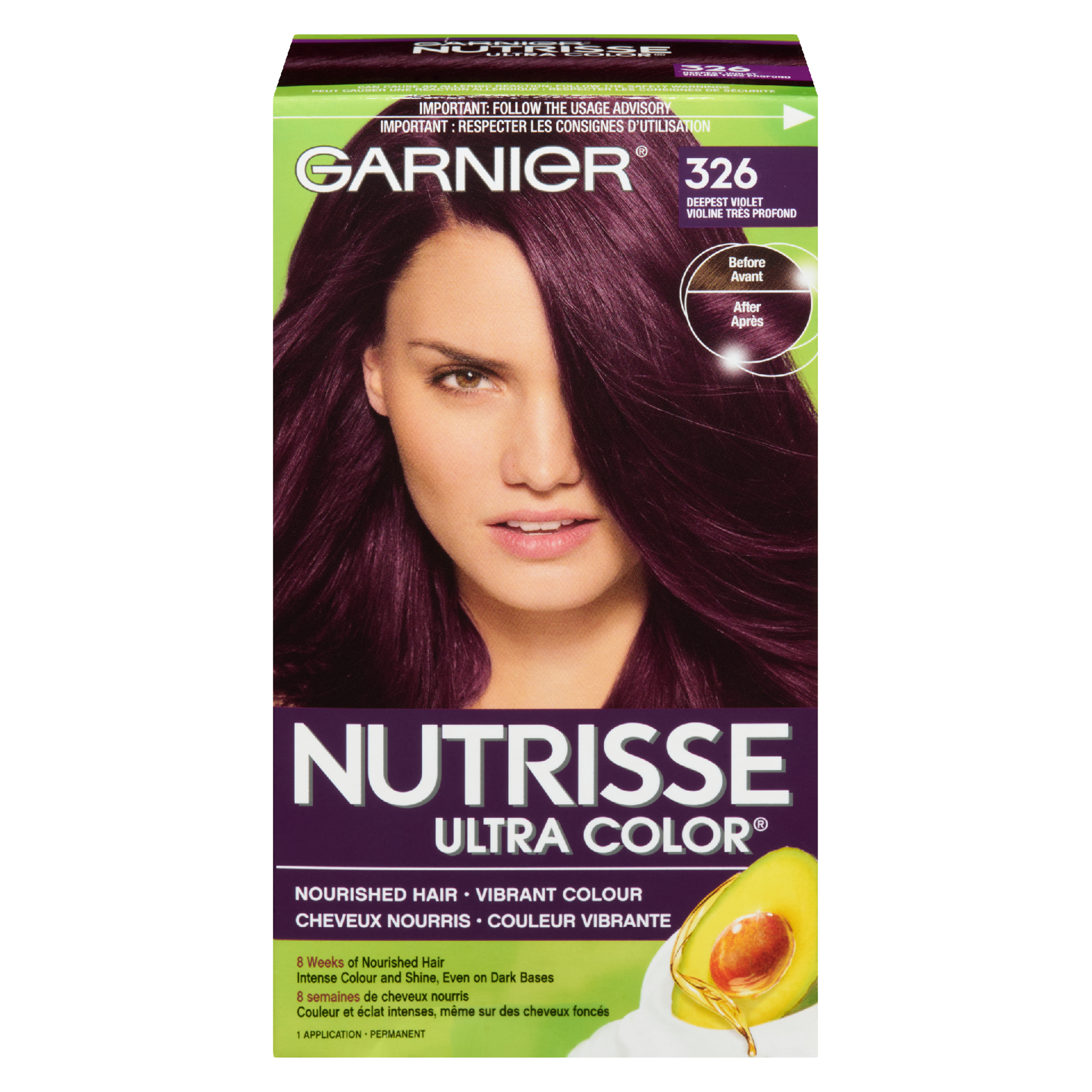 Garnier Nutrisse Ultra Color Nourished Hair Vibrant Colour 326 Deepest Violet
