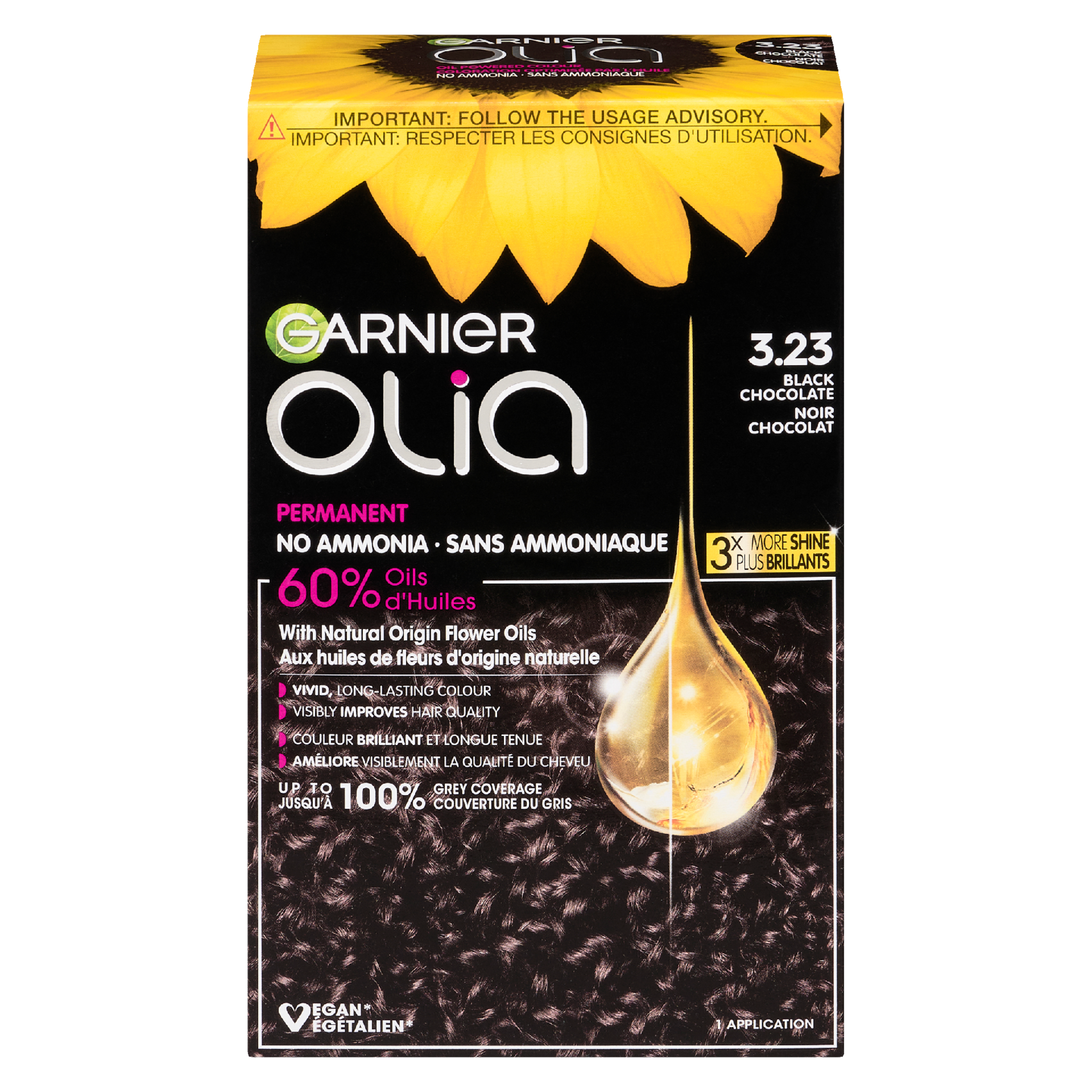 Garnier Olia Oil Powered Colour 3.23 Black Chocolate