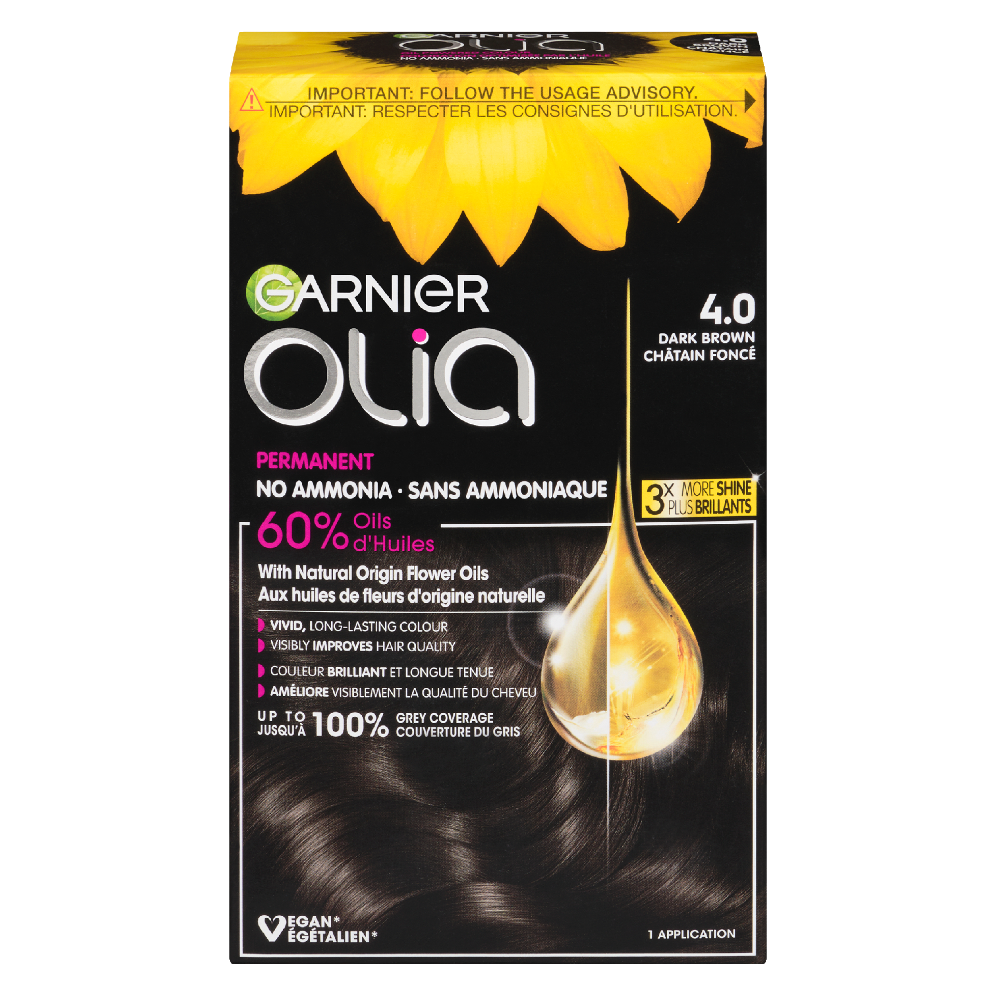 Garnier Olia Oil Powered Colour 4.0 Dark Brown