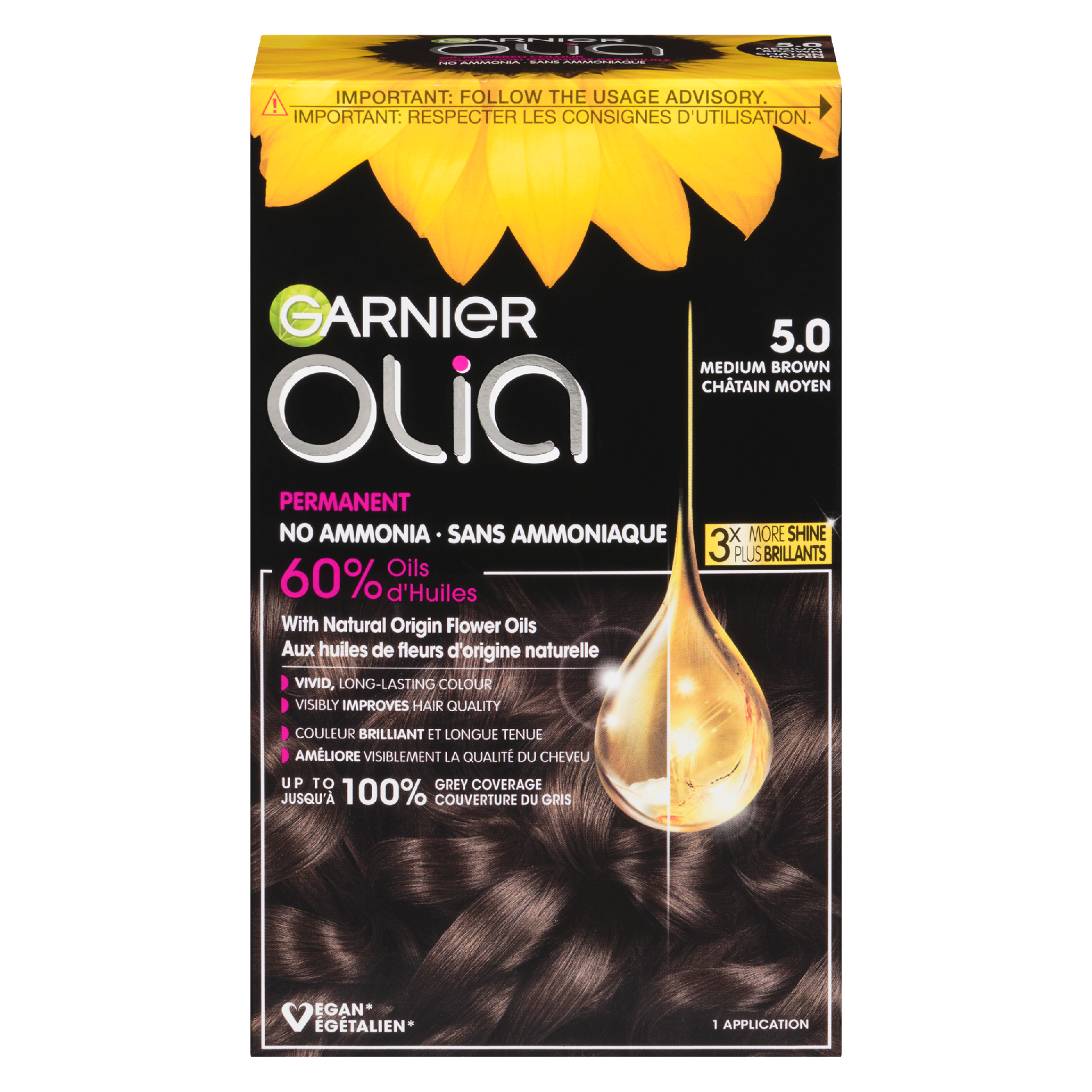 Garnier Olia Oil Powered Colour 5.0 Medium Brown