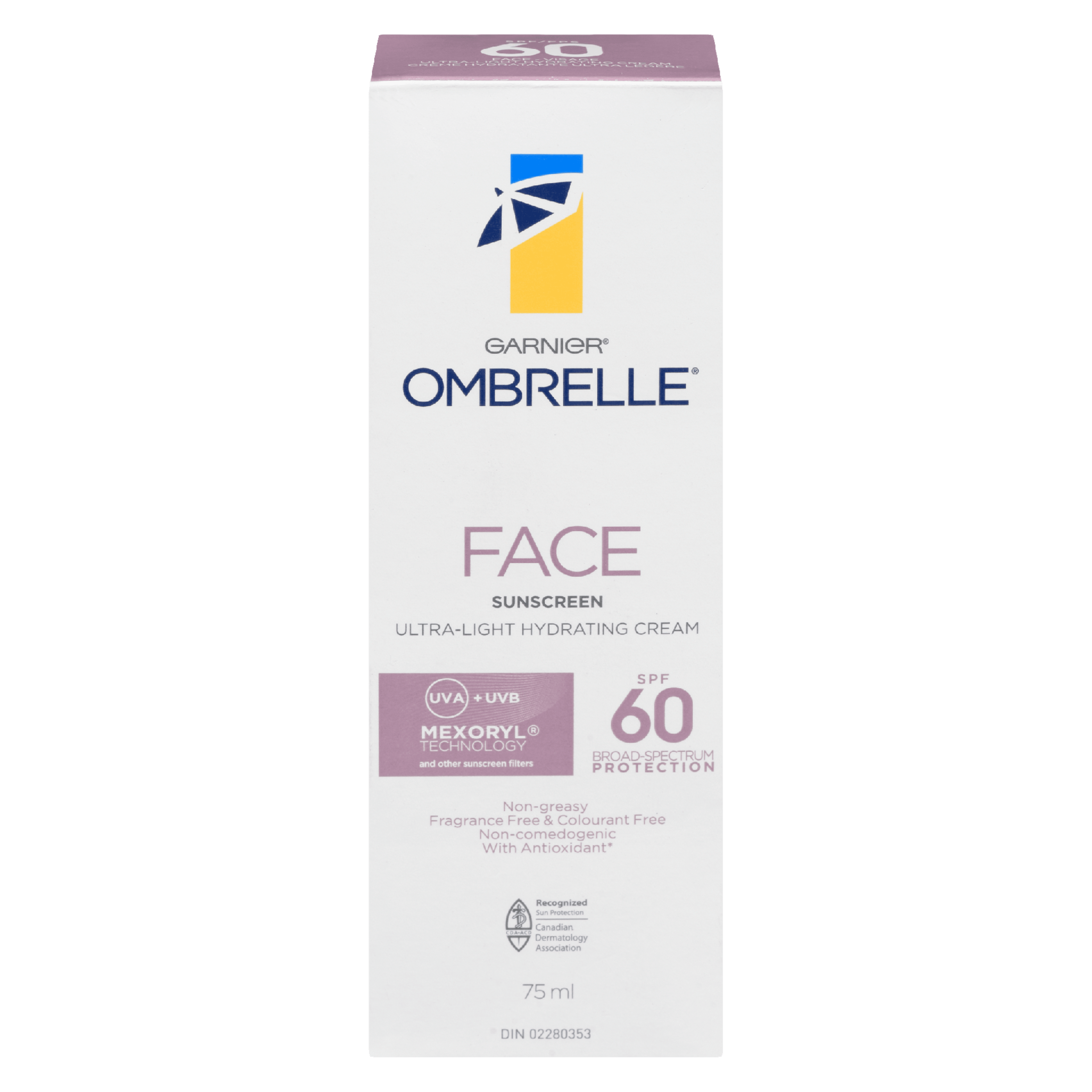Garnier Ombrelle Face Sunscreen Ultra-Light Hydrating Cream SPF 60 75 ml