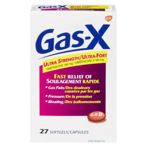 Gas-X Simethicone 180 mg Ultra Strength 27 Softgels