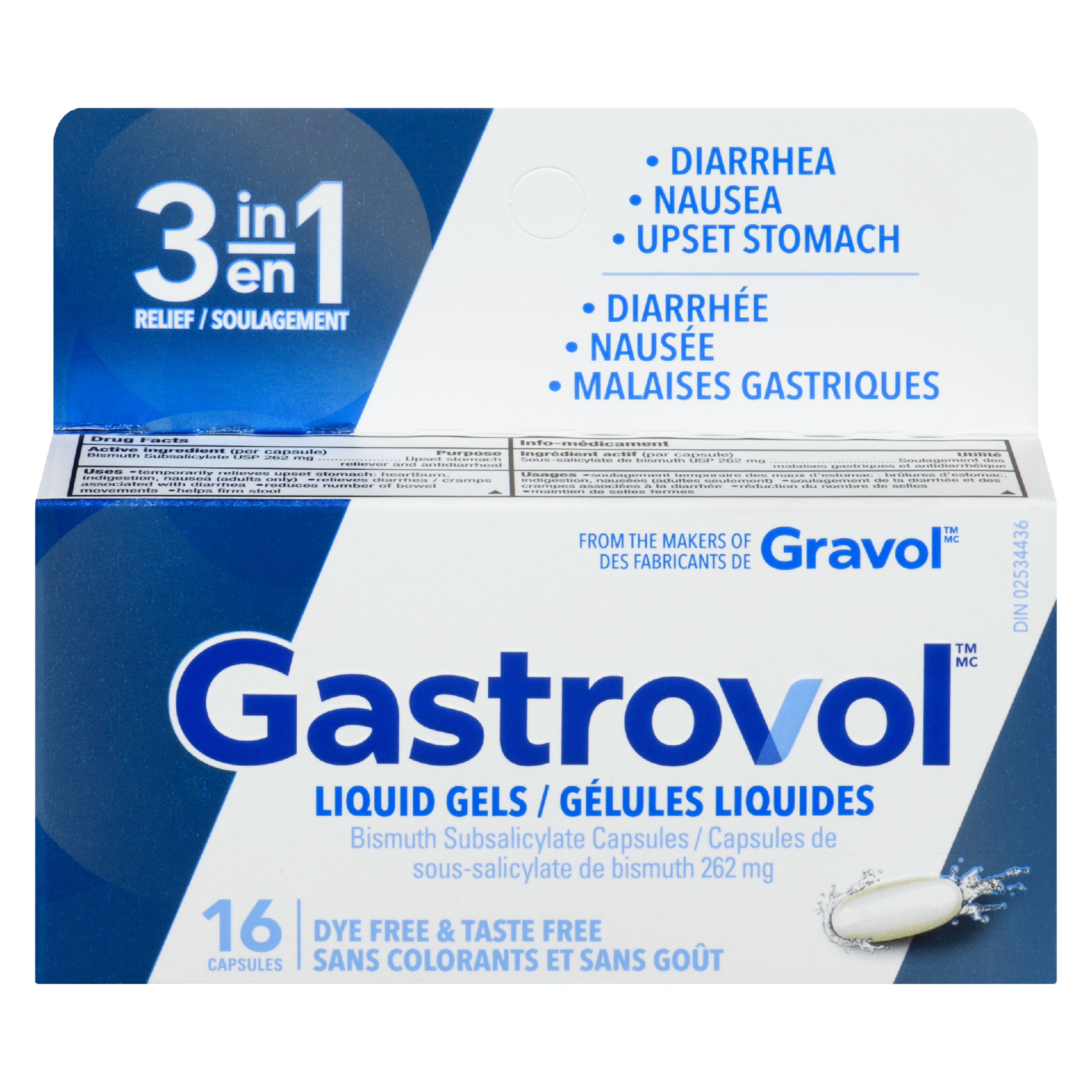Gastrovol Liquid Gels 3 in 1 Relief 16 Capsules