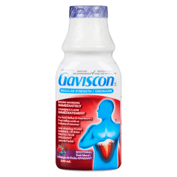 Gaviscon Acid Shielding Foam Barrier Regular Strength Soothing Fruit Blend 340 ml