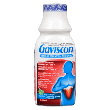 Gaviscon Acid Shielding Foam Barrier Regular Strength Soothing Icy Mint 340 ml