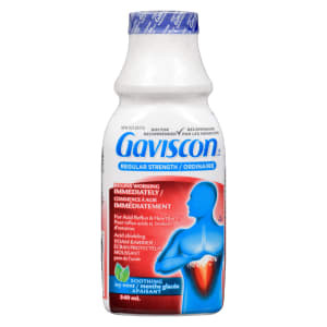 Gaviscon Acid Shielding Foam Barrier Regular Strength Soothing Icy Mint 340 ml