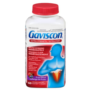 Gaviscon Extra Strength Fruit Blend 60 Chewable Foamtabs
