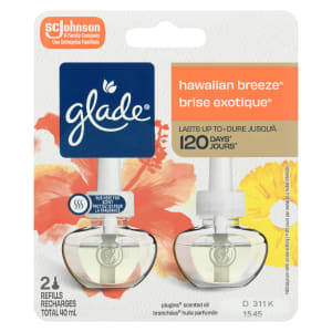 Glade PlugIns Scented Oil Hawaiian Breeze 2 Refills 40 ml