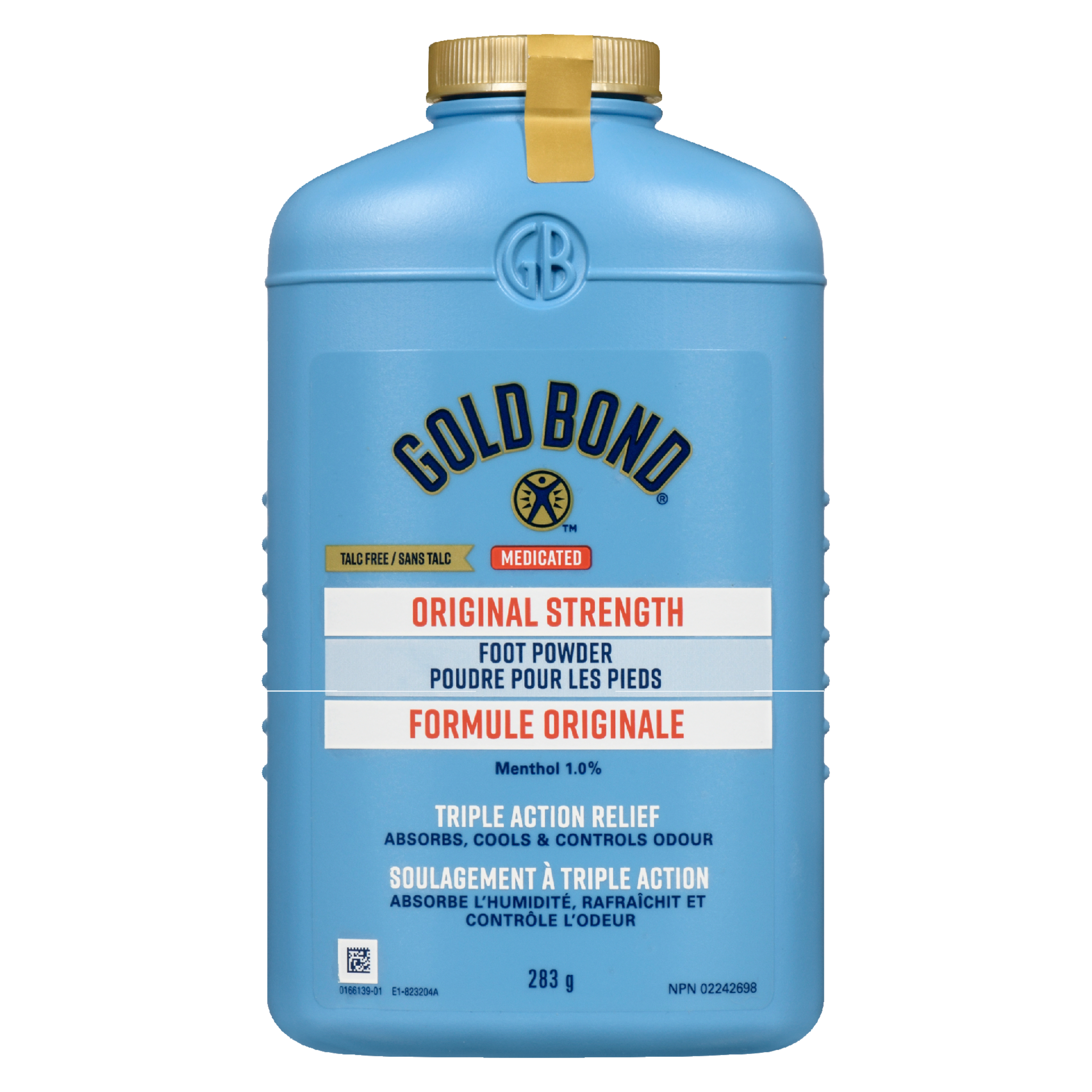 Gold Bond Medicated Original Strength Foot Powder Menthol 1.0% 283 g