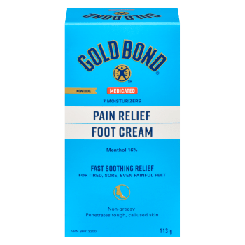 Gold Bond Medicated Pain Relief Foot Cream Menthol 16% 113 g