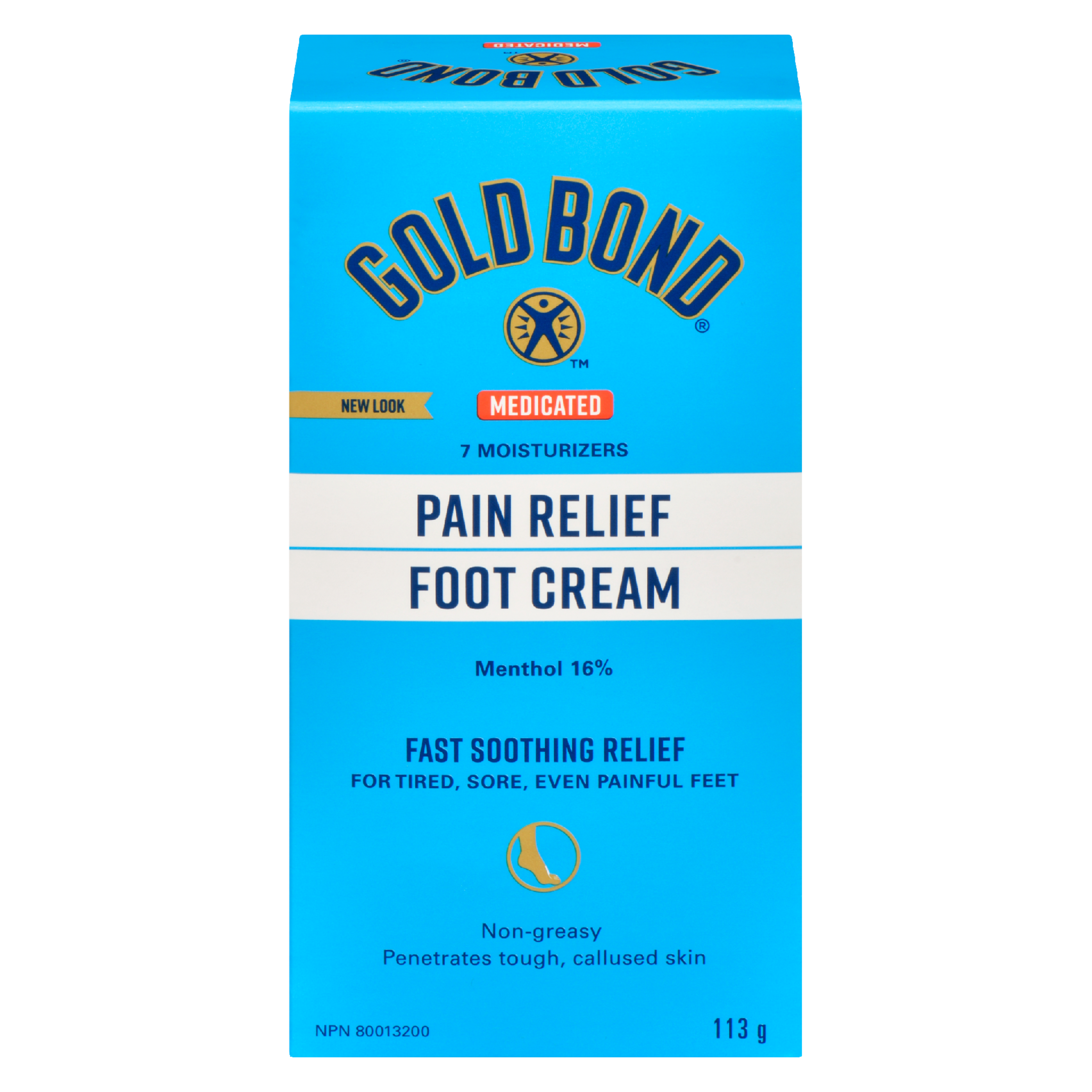 Gold Bond Medicated Pain Relief Foot Cream Menthol 16% 113 g