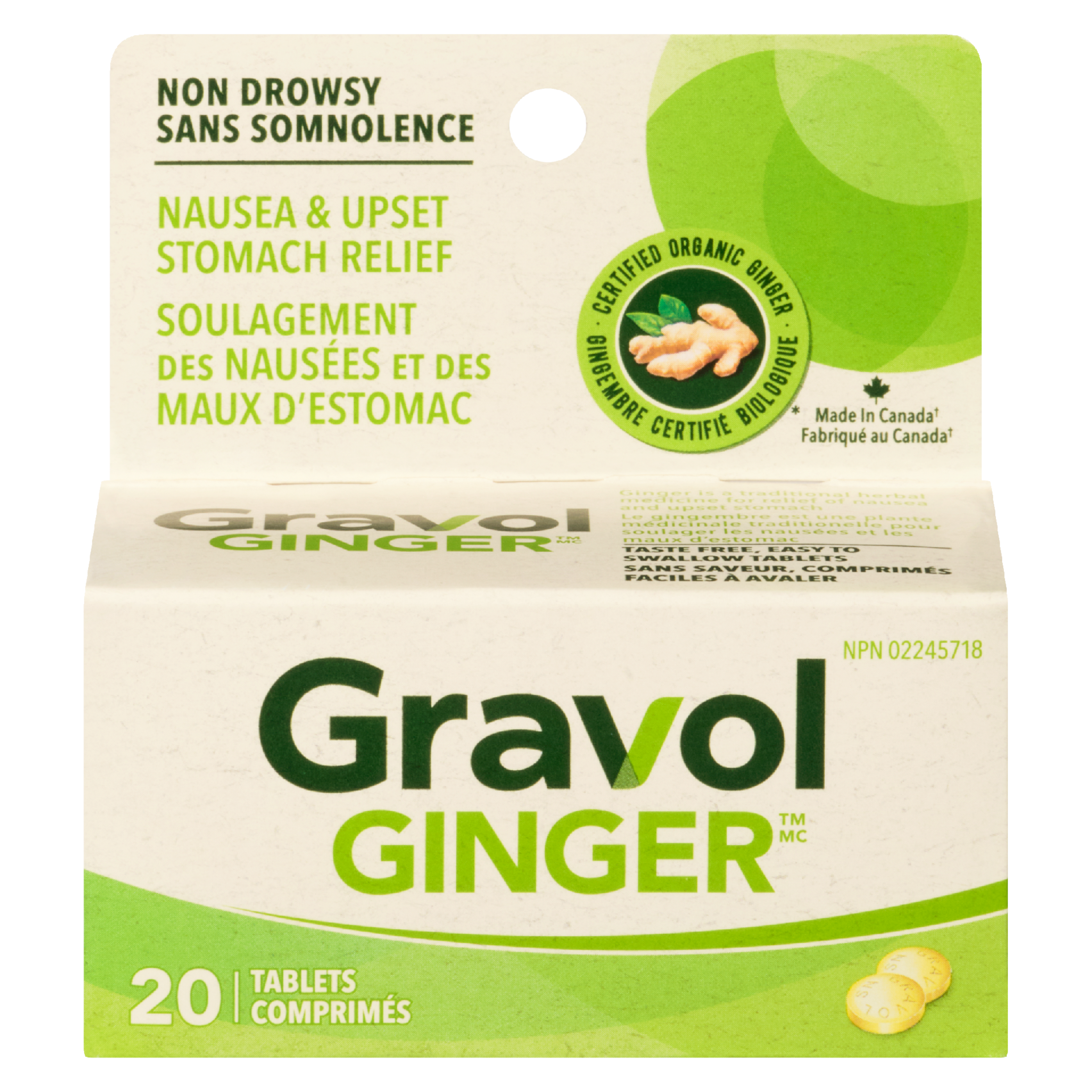 Gravol Ginger 20 Tablets