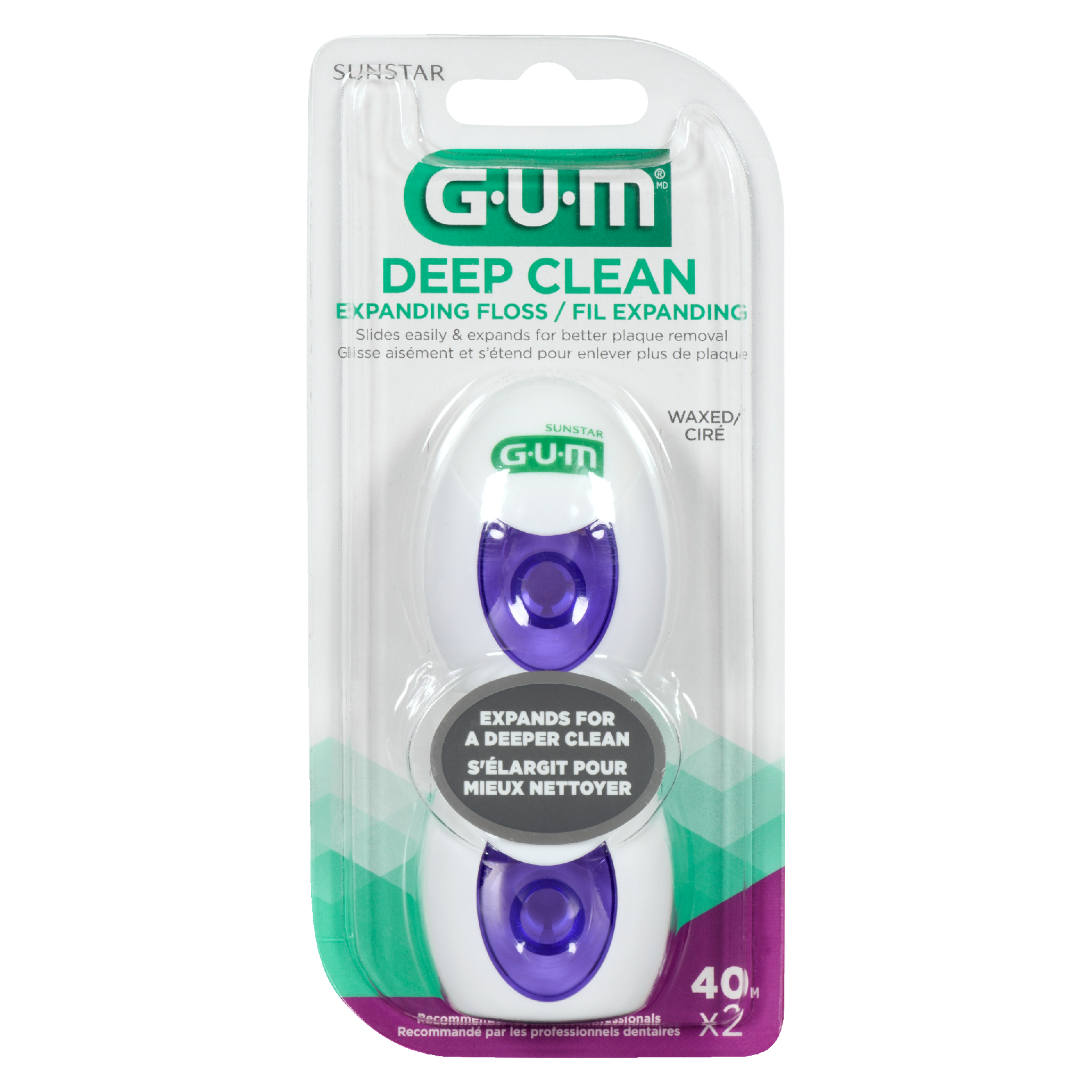 GUM Deep Clean Expanding Floss Waxed