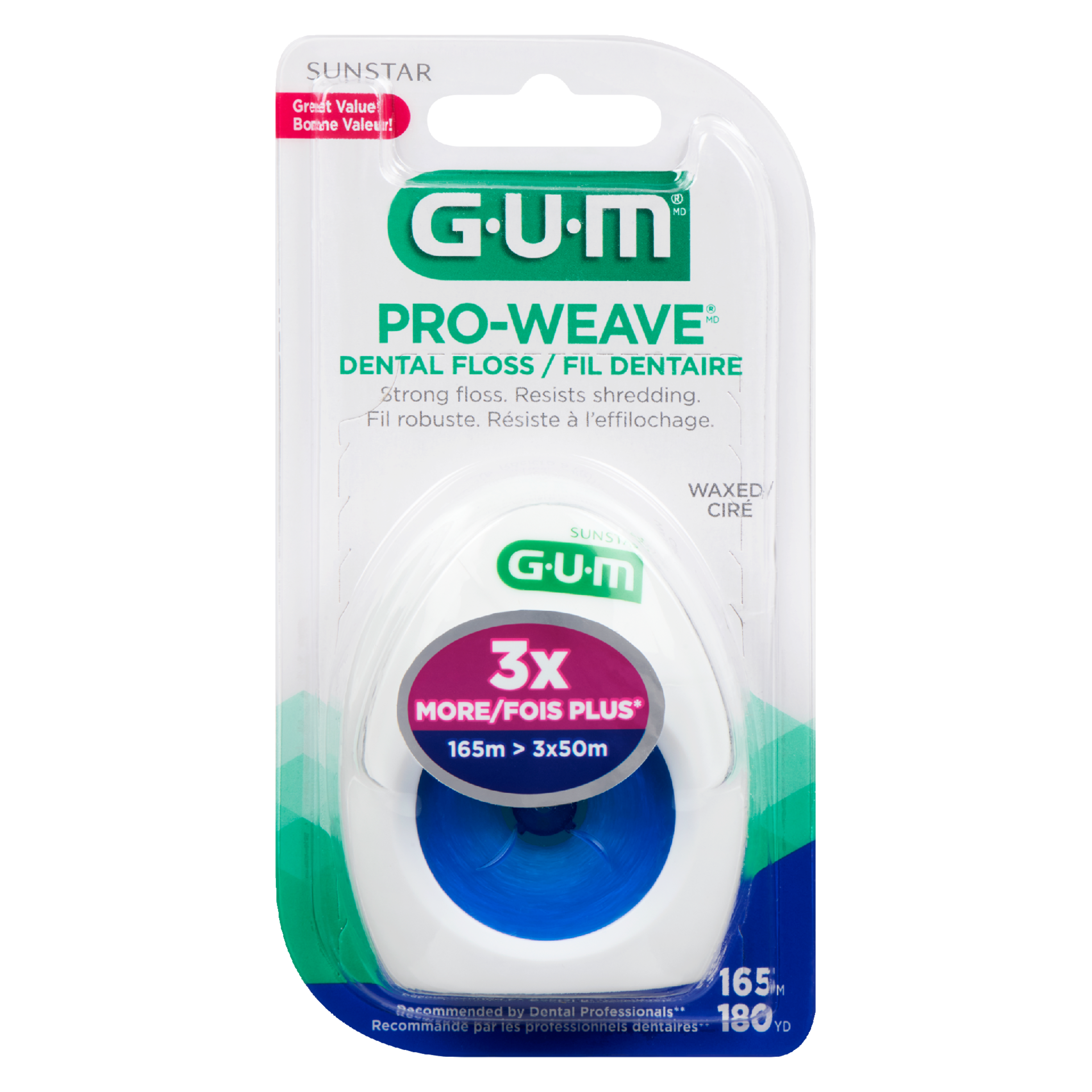 GUM Pro-Weave Dental Floss Waxed
