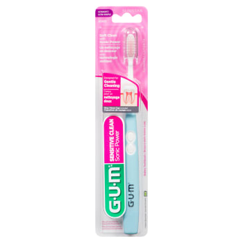 GUM Sensitive Clean Sonic Power Battery Toothbrush Ultrasoft 1 Toothbrush