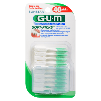 GUM Soft-Picks with Travel Case 40 Picks