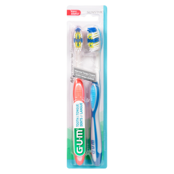 GUM Tooth & Tongue Soft 2 Toothbrushes
