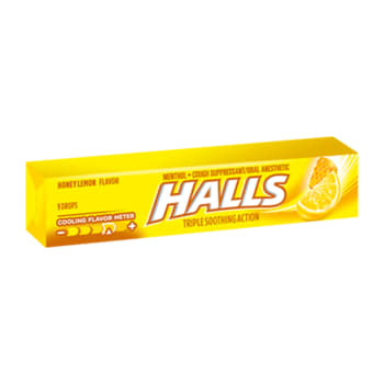 Halls Honey Lemon Flavor Cough Drops (9 Count)