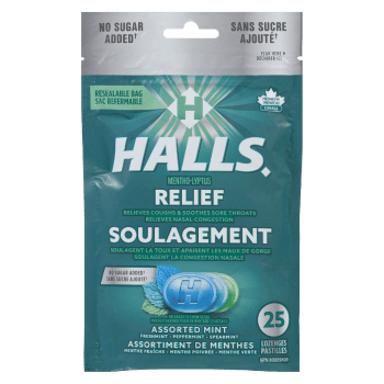 Halls Relief Mentho-Lyptus Assorted Mint 25 Lozenges