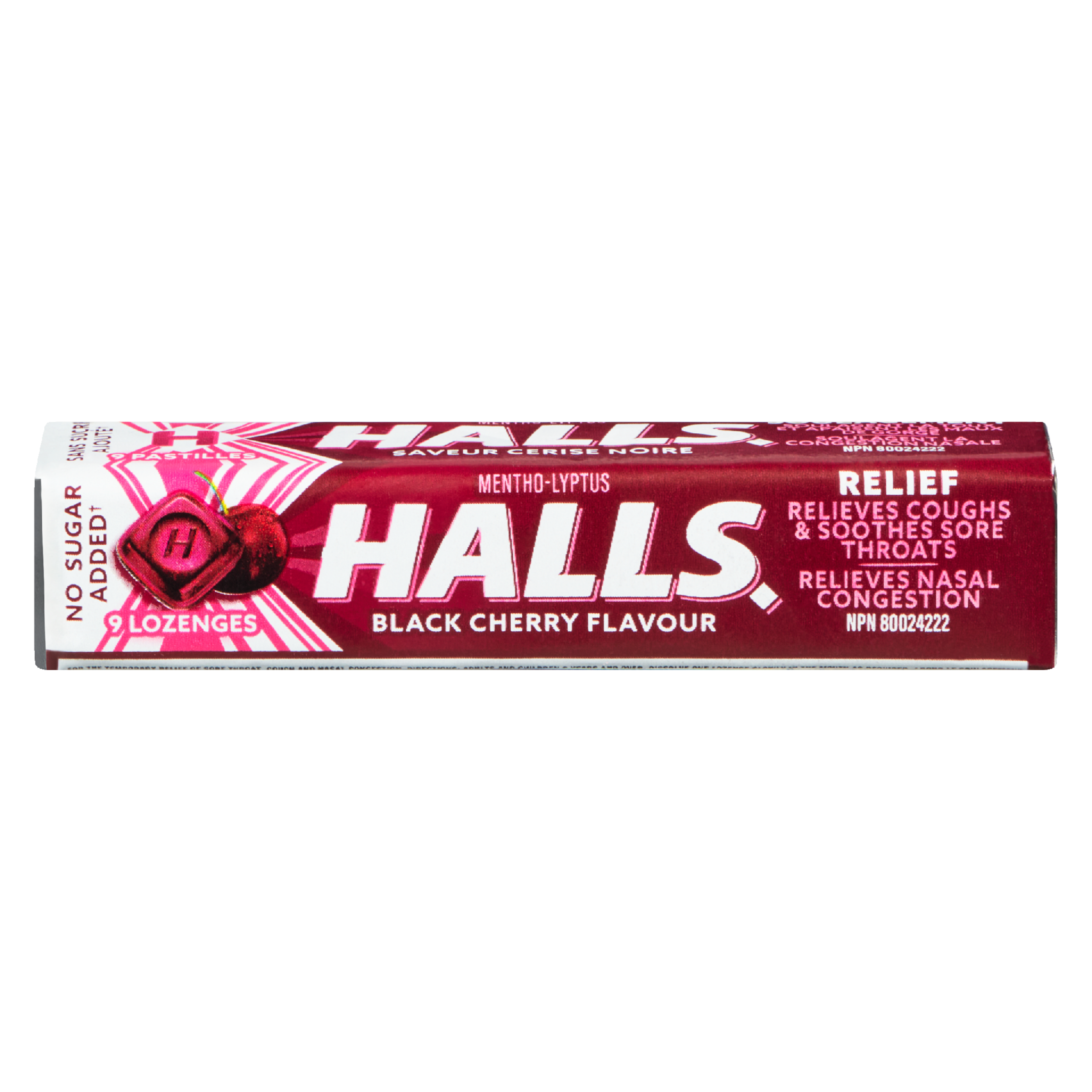 Halls Relief Mentho-Lyptus Black Cherry Flavour 9 Lozenges