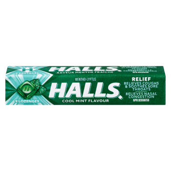 Halls Relief Mentho-Lyptus Cool Mint Flavour 9 Lozenges