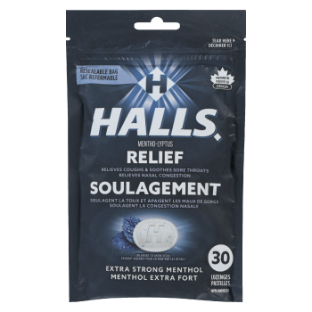 Halls Relief Mentho-Lyptus Extra Strong Menthol 30 Lozenges
