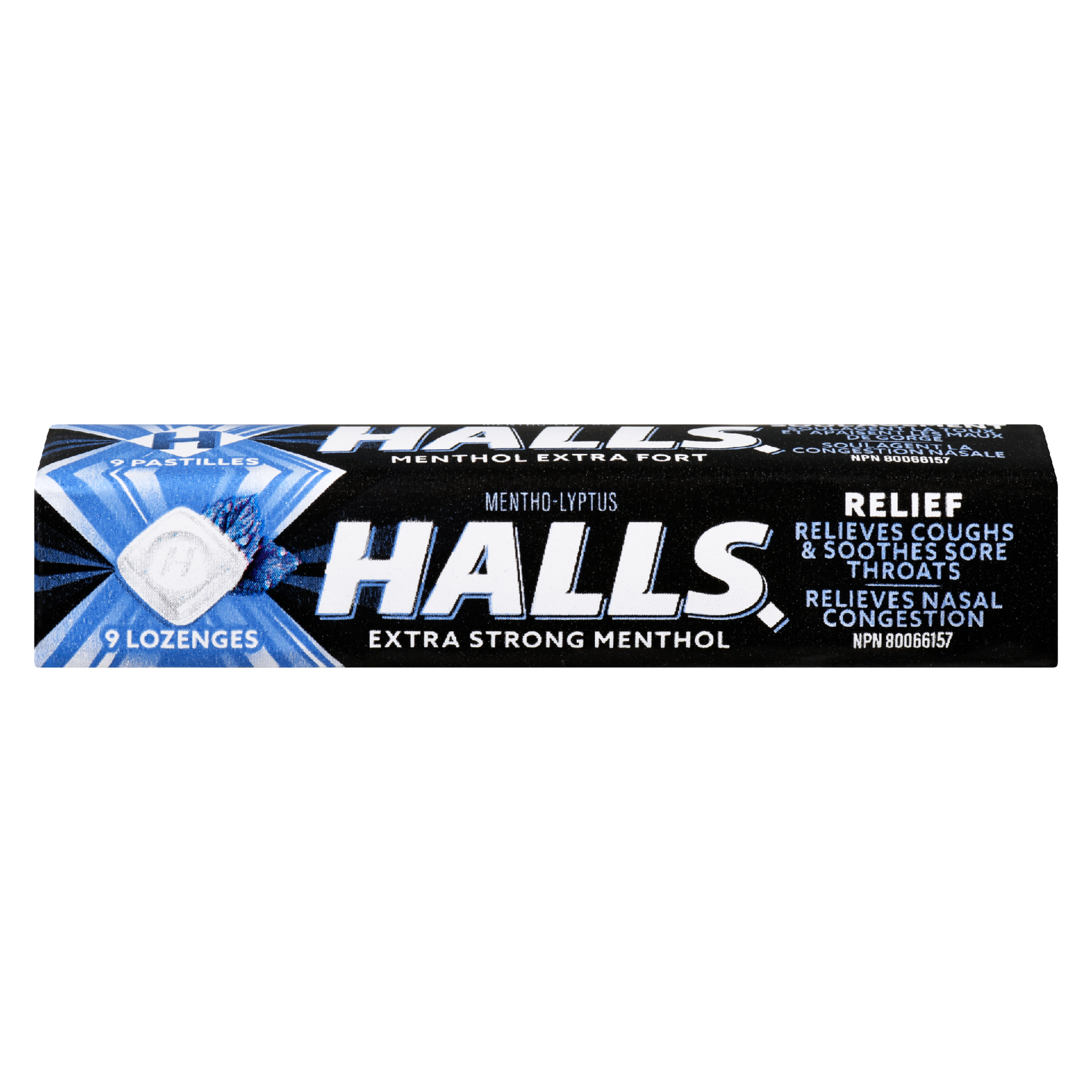 Halls Relief Mentho-Lyptus Extra Strong Menthol 9 Lozenges