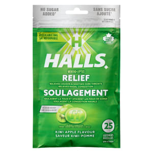 Halls Relief Mentho-Lyptus Kiwi Apple Flavour 25 Lozenges